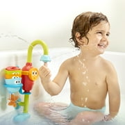 Yookidoo Toddler Bath Toy - Flow N Fill Spout - Three Stackable Play Cups and Water Spray Spout For Kids Bathtime Fun