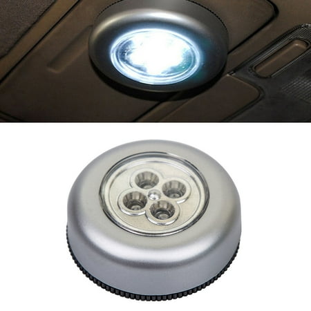 

NUOLUX 4 LED Wireless Night Light Battery Operated Tap Touch Lamp Stick-on Light for Closets Cabinets Car Trunk Hallway (Random Color)