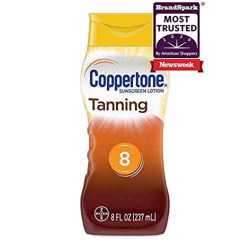 Coppertone Tanning Sunscreen Lotion Broad Spectrum SPF 8 (8 Fluid Ounce