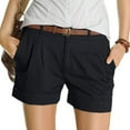 thumbnail image 2 of Women's Pants Fashion Plus Size Pants Shorts Short Chino Trousers Pleated Fake Pocket, 2 of 7