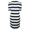 thumbnail image 2 of Women's Plus Striped Puff-Sleeve Ponte Dress-LN-1X, 2 of 4