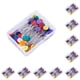 thumbnail image 3 of Bearachild Alfileres de confección, agujas de coser acolchadas de posicionamiento, herramientas domésticas reutilizables portátiles, Color al Flor Oscura 50PCS 10Conjunto, 3 of 6