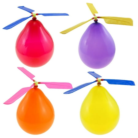 

NUOLUX 12pcs Balloon Helicopter Toy DIY Propeller Aircraft Educational Toy for Kids Children (Random Color)