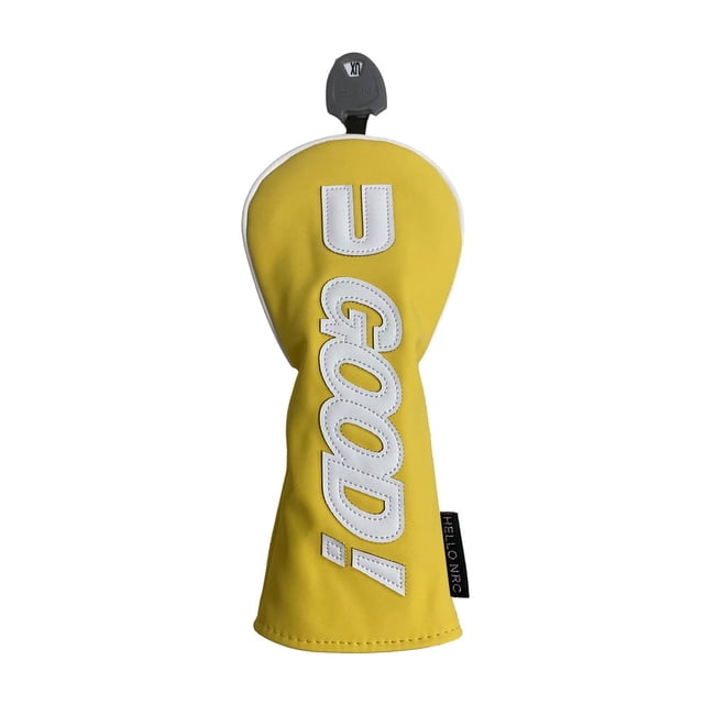 S SERENABLE Couvre-Chefs de Club de Golf Durables Protection Imperméables Long Cou Couvre-Chef en Bois Numéro 5 Jaune