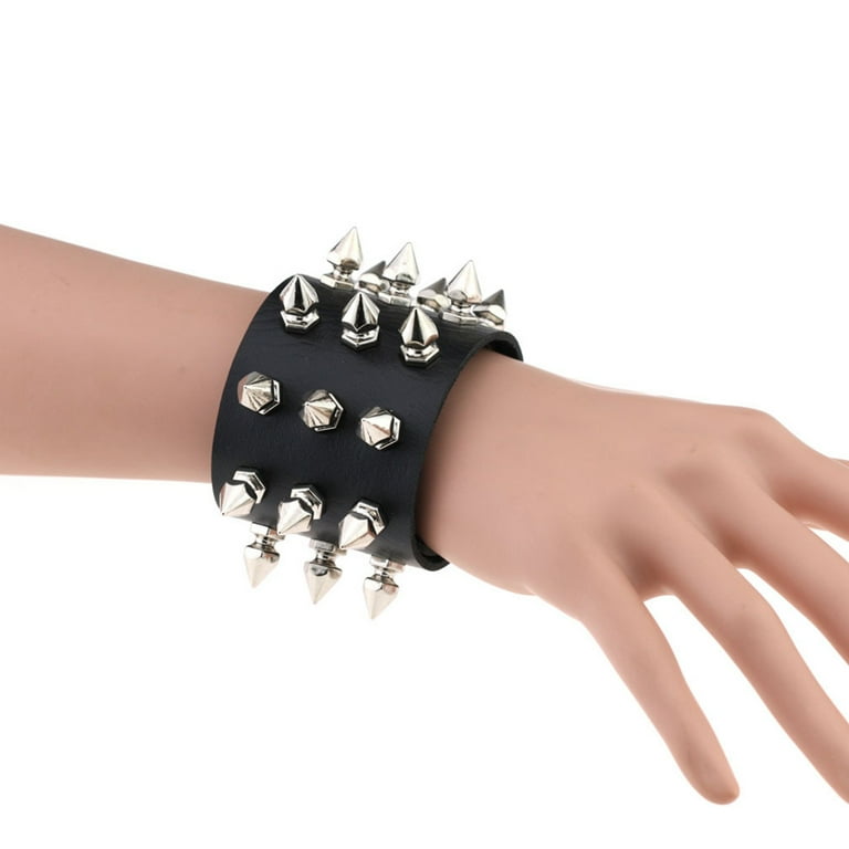 Cuff Wristband Vintage Punk Style Studded Spike Wrap Cuff Wristband Vintage Punk Style Studded Spike Wrap