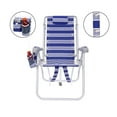 thumbnail image 4 of Ultimate 17 inch High Seat Aluminum Tall Backpack Beach Chair for Adults Heavy Duty | Lay Flat, 5 Reclining Positions | Removable Insulated Cooler Pouch | 300 lbs Weight Capacity, 4 of 9