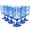 blue, variant on Yongzhenlite Set of 6 Ice Carving Hammered Texture Wine Glasses, 11-Ounce Acrylic Plastic, BPA-Free, Dishwasher Safe, Colored & Clear Available