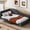 Grey, variant on Linen - covered daybed, durable frame | For home use, offers long - term service