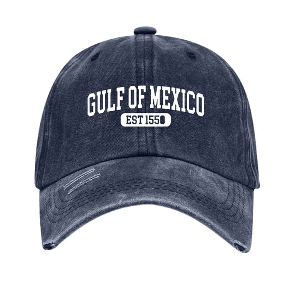 GDREDA Adjustable Baseball Caps Vintage Print Washed Cap For Men And Women Adjustable Unisex Baseball Hat,Navy