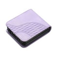 thumbnail image 3 of Allytech Slim PU Leather Case for Galaxy Z Flip 5, 3D Geometric Lattice Luxury Slim Fit Soft Shell Bumper Shockproof Cell Phone Case Cover for Samsung Galaxy Z Flip 5, Purple, 3 of 5