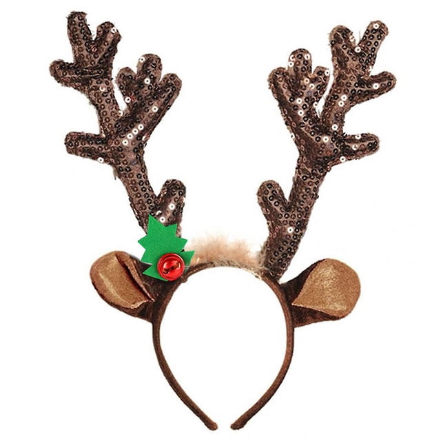 Adult Kids Christmas Headbands Cute Reindeer Antlers Santa Claus Snowman Headband Holiday Party Supplies Decoration Ornament Headgear GiftG