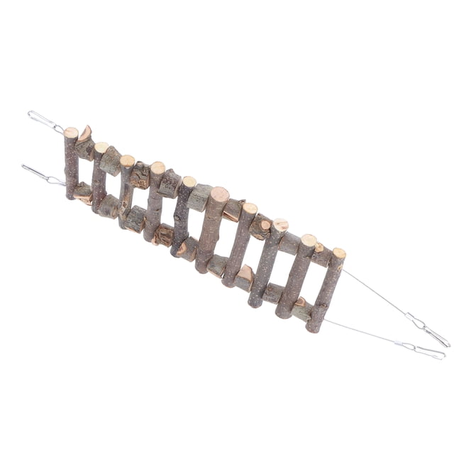 Bird Rope Ladder, Pet Hanging Ladder Cage Accessories Environmentally Easy To Install Natural With Soft Metal Wire For Chewing For Most Small Rodents 70cm