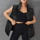 thumbnail image 2 of Gibobby Chaleco dama, Chaleco corto con cuello alto para mujer, sin mangas, ligero(Negro,G), 2 of 5