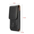 thumbnail image 7 of Luxmo Vertical PU Leather Belt Holster Carrying Case Pouch Designed for TCL 30 V 5G - Black, 7 of 7
