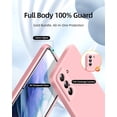 thumbnail image 2 of 3 in 1 for Samsung Galaxy S21 Plus Case, with 2 Pack Screen Protector, with Full Camera Cover Protection，Liquid Silicone Slim Shockproof Protective S21+ Phone Case (Pink), 2 of 12