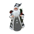 thumbnail image 1 of Papá Noel de pie, regalos decorativos para fiestas, esculturas, estatuas de muñecas para tienda, ventana, mesa de centro, sala de estar, inauguración Gris perfecl Figuritas de Papá Noel, 1 of 6