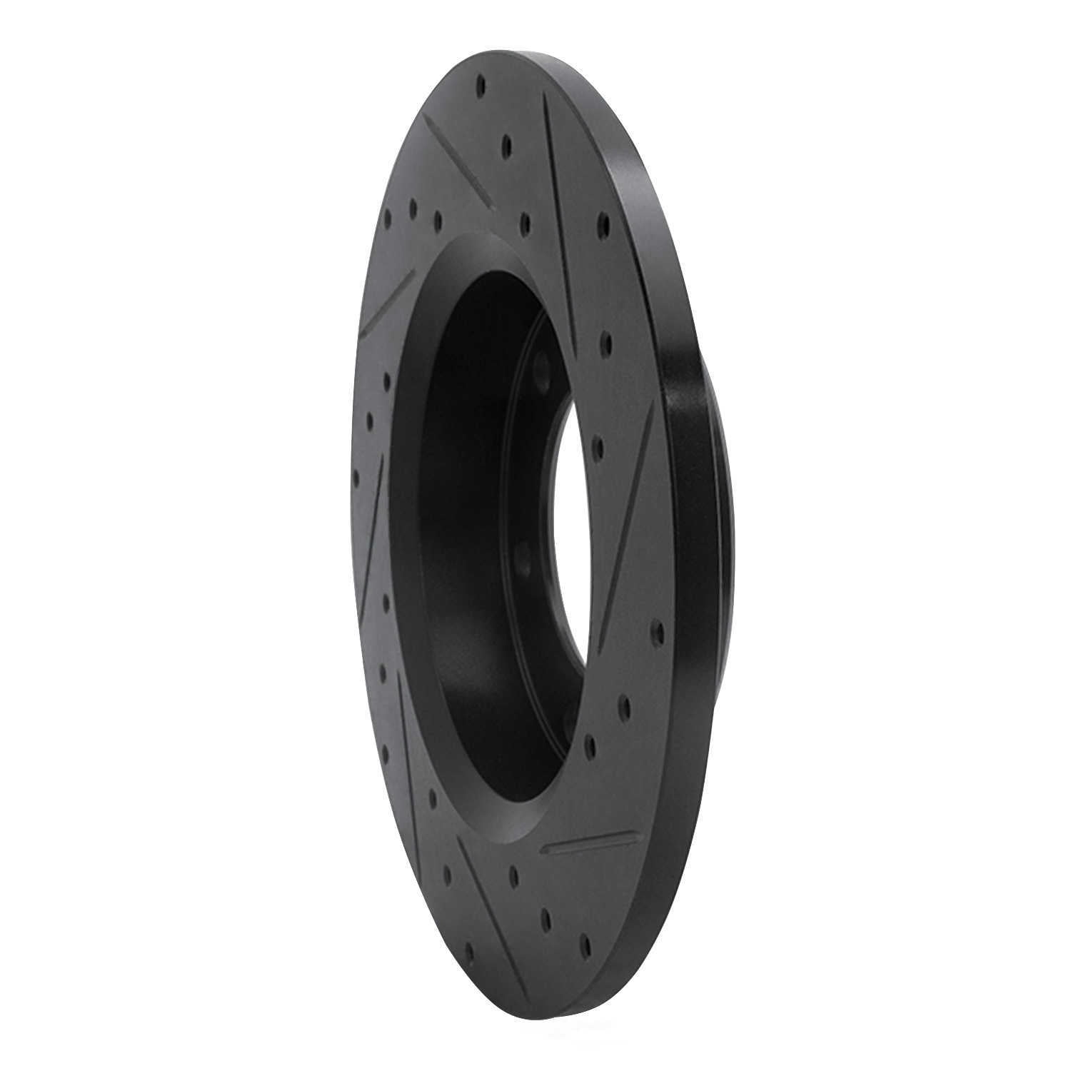 Dynamic Friction Company 633-76095L DFC Brake Rotor - Drilled And Slotted - Black