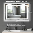 thumbnail image 3 of 36X24 LED Bathroom Mirror with Lights, Anti-Fog, Dimmable, Backlit & Front Lit, Lighted Bathroom Vanity Mirror for Wall, Memory Function, Tempered Glass, Shatter-Proof, 3 of 9