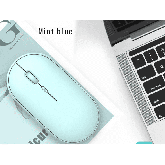 Hongkaii Bluetooth mouse charging dual-mode mouse mute and fresh, suitable for desktop, laptop, mobile phone, tablet, iPad Mint blue DZ#422-8713