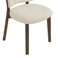 thumbnail image 4 of Dycanpo Wooden Dining Chairs Set of 4, Wide Back Kitchen Side Chairs for Modern Farmhouse Dining Room, Linen Upholstered and Dark Brown Legs, 4 of 9