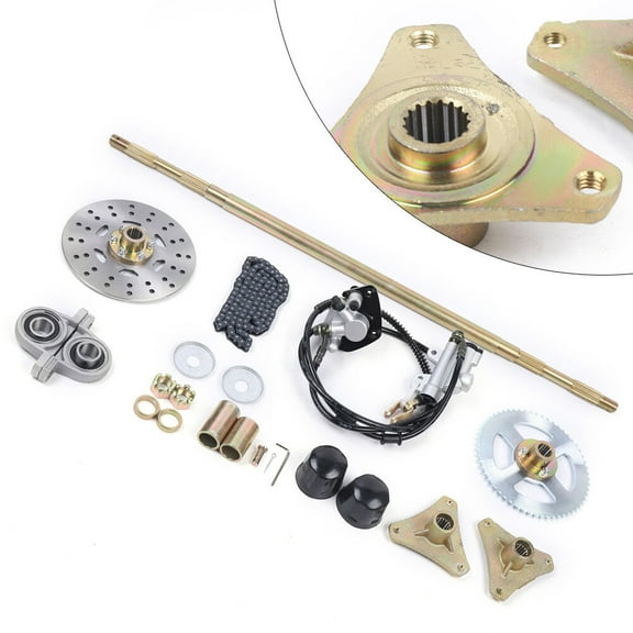Go Kart Rear Axle Kit, Go Kart Rear Axle Kit For Quad ATV Buggy Go Kart, Complete Rear Axle Kits for Go Kart, 29" (740mm) Go Kart ATV Quad Trike Rear Axle Kit