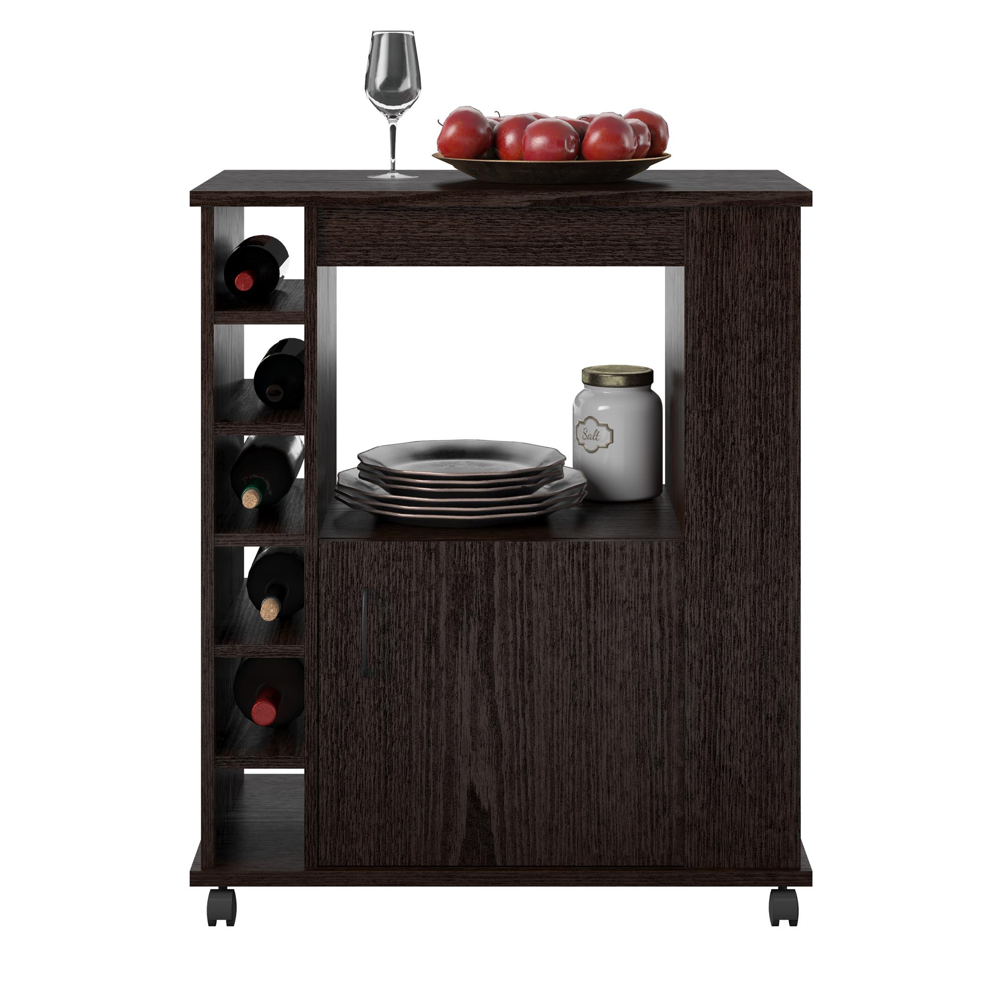 Ameriwood Home Williams Kitchen Cart, Espresso
