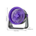thumbnail image 2 of Amacok Portable Air Circulation Table Fan, Quiet Intelligent Timer Desk Fan, 4000Mah Battery Rechargeable, Strong Cooling Airflow Personal Fan, for Home&Office, 2 of 5