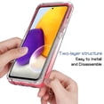 thumbnail image 3 of Mantto Samsung A52 Case 5G/4G, Full Body Clear Protection Case - Shock Proof edges Slim Hybrid Back Silicone Rubber TPU Bumper Gradient Phone Case for Samsung Galaxy A52 5G/4G - Red, 3 of 8