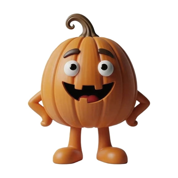 Tuscom Halloween Pumpkin Statue Decor, 2.16 Inch Resin Jack O Lantern Sculpture with Expressive Face, Spooky Tabletop Ornament for Halloween Party, Home, and Office Decoration