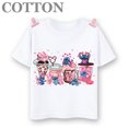 thumbnail image 3 of Marca Disney Stitch Anime Verano Múltiples Moda Algodón Camisetas para Niños Cuello Redondo Casual Manga Corta Ropa para Niños Tee Tops, 3 of 5