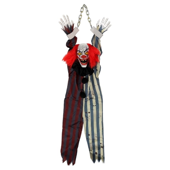 Light-Up Shaking Clown Hanging Decoration, Multicolor, 61", Halloween by Way To Celebrate