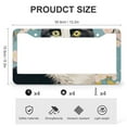 thumbnail image 3 of License Plate Cover Cat with Flowers Car Front License Plate Frame 2 Pieces Abstract Black Cat Quality Aluminum License Plate Frame for Us Standard Vehicles, 3 of 6