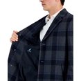 thumbnail image 4 of Nautica Men's Classic-Fit Camber Wool Overcoat Coat 38 R Grey Blue Glenn Plaid, 4 of 4