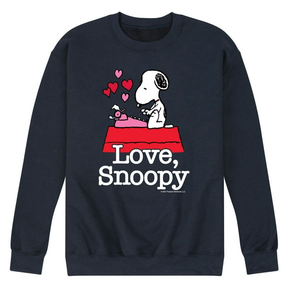 Peanuts - Love Snoopy - Men's Crew Fleece