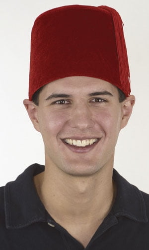 Velvet Fez Hat Costume Turkish Shriner 