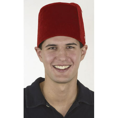 Velvet Fez Hat Costume Turkish Shriner Casablanca Moroccan Cap Costume Accessory