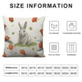 thumbnail image 5 of Easter Throw Pillow Cushion Case, Bunny on Grass and Strawberries Pattern Rabbit Illustration, Decorative Square Accent Pillow Cover,  Green Red White, 5 of 5