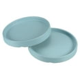 thumbnail image 1 of Unique Bargains Plant Pot Saucers 4.5 Inch, 2 Pack Ceramic Round Flower Drip Tray for Indoor Outdoor, Turquoise, 1 of 5