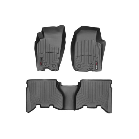 WeatherTech Custom Fit FloorLiners compatible with 1996-1998 Jeep Grand Cherokee - 1st & 2nd Row, Black