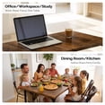 thumbnail image 4 of Ktaxon 70.8" Dining Table for 6~8, Farmhouse Kitchen Table Large Rectangle Dinner Table for Home, Dining Room, Kitchen, Brown, 4 of 10