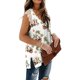 thumbnail image 2 of Qarigey Chaleco de algodón para mujer, camiseta sin mangas suave de encaje con cuello en V, ropa básica deportiva para vacaciones para Prendas para la parte del cuerpo flor verde blanca M, 2 of 6