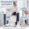thumbnail image 4 of Floseru Laundry Basket Cart 4 Tier, Rolling Hamper with Universal Wheels, Detachable Bottom Basket, for Bedroom Bathroom Dorm, 17 x 13 x 55 Inch, 4 of 10