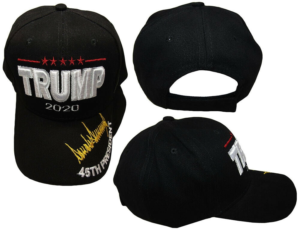 The Hat Depot Exclusive Trump 2020 Keep America Great Cotton Cap-Black 
