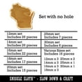 thumbnail image 2 of Wisconsin State Silhouette Wood Mini Charms Shapes DIY Craft Jewelry - No Hole - 18mm (17pcs), 2 of 7