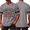 Gray, variant on Zimjoy 250 Years of Freedom Men's Patriotic Cotton V Neck Jersey T-Shirt 1776-2026 America Striped Short Sleeve Tee for 4th of July Casual Sports White L
