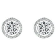 Cate & Chloe Ariel 18k White Gold Plated Halo Jewelry Set with Simulated Diamonds Gift for Women