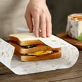 thumbnail image 7 of Vikakiooze 50 Sheets Of Sandwich Wrapping Paper Greaseproof Paper Burger Wrapping Box Rice Ball Cheese Paper Burrito Baking Greaseproof Paper, 7 of 7