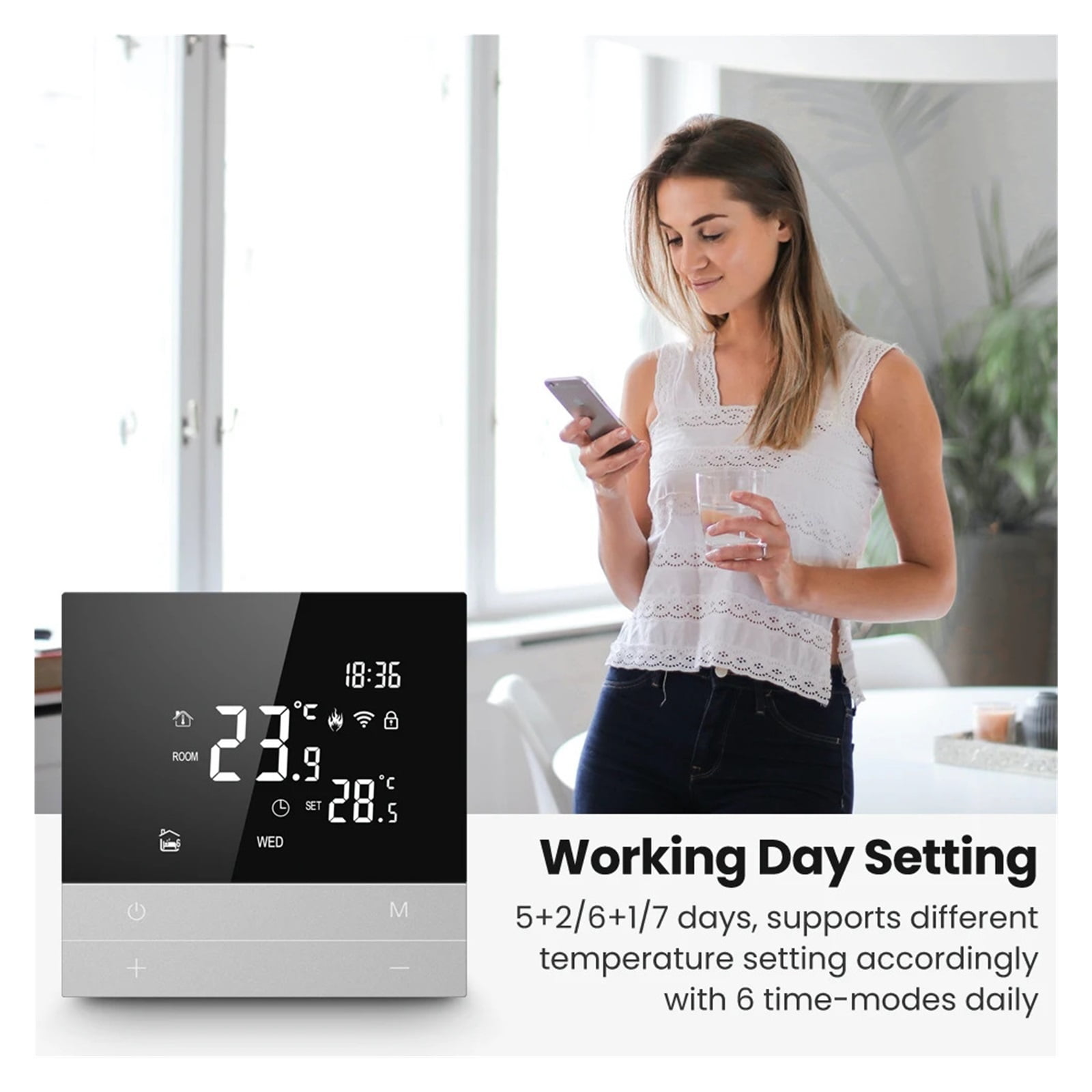 Tuya Smart Thermostat Electric Floor/Heating Water/Gas Boiler Temperature Controller ,Easy Installation