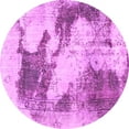 thumbnail image 1 of Ahgly Company Indoor Round Abstract Pink Modern Area Rugs, 4' Round, 1 of 4