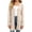 Beige, variant on Long Cardigan Knit Open Front Button for Girls, Down Ribbed Sweater with Pockets, Soft Stretchy Lightweight Layer for Everyday Layering